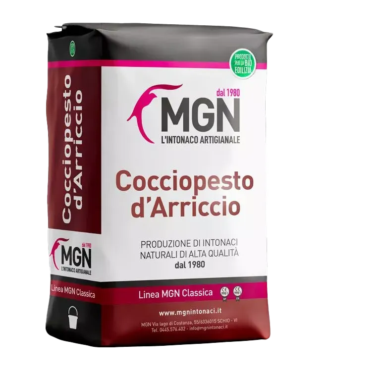 Cocciopesto gépi alapvakolat